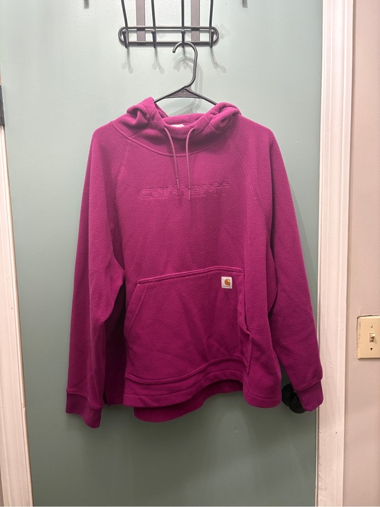 Carhartt Tops - Carhartt Magenta Hooded Fleece Pullover